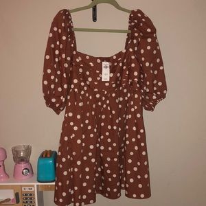 Abercombie Ruched Bodice Puff sleeves mini dress